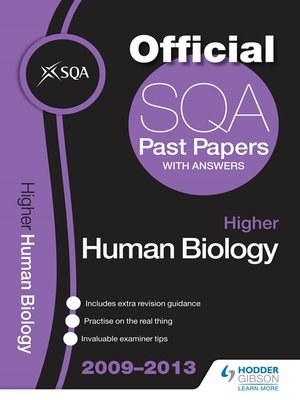 cover image of SQA Past Papers 2013 Higher Human Biology
